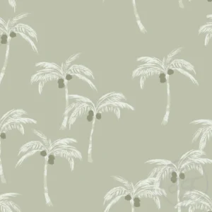 Palm Trees & Coconuts Green