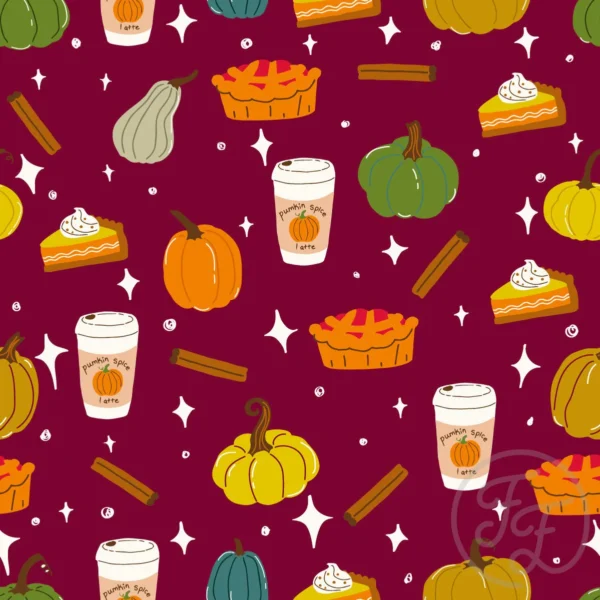 Pumpkin Spice Latte in Wine Red