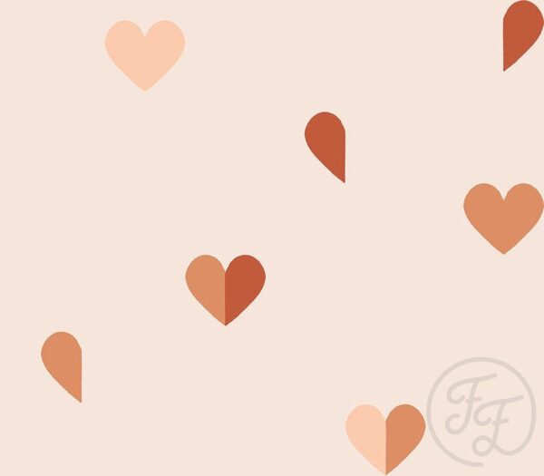 Hearts Peach Small