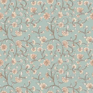 Tiny Trailing Floral Aquamarine