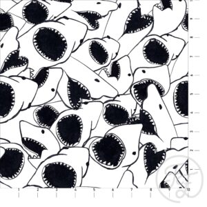 Black & White Quirky Sharks
