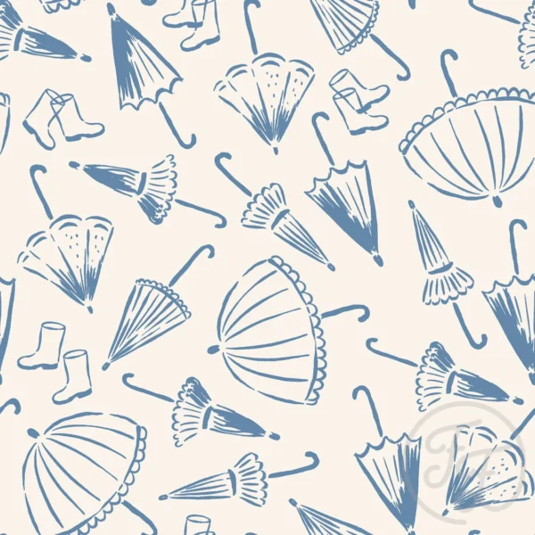 Umbrellas Delft Blue