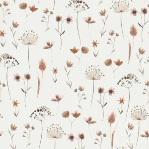 Pressed Flowers Off White