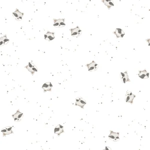 Raccoons Tossed Offwhite