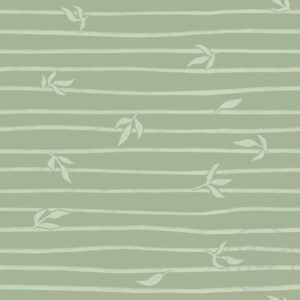 Leafy Stripes Light Green on Green