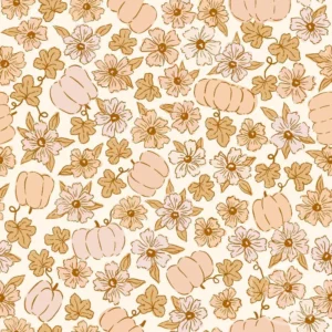 Pumpkins in Flowerbed