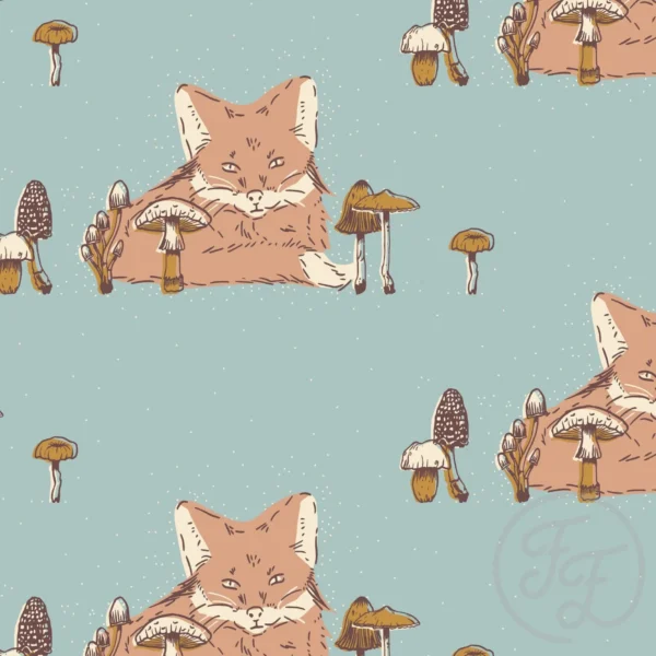 Foxes on Turquoise