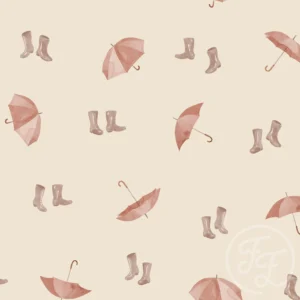Rainboots & Umbrellas Almond