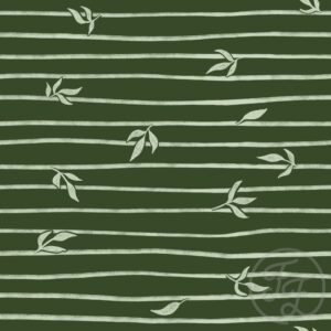 Leafy Stripes Dark Green