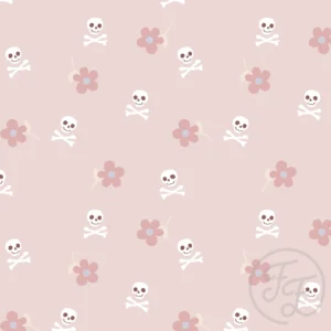 Skull and Bones Flower Pink Small