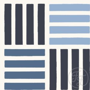 Marine Striped Check Navy Ancient Blue