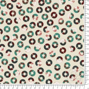 sea green and red tonal disks