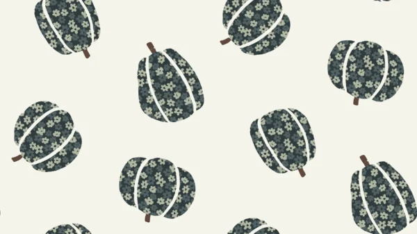 Floral Pumpkins Dark Large