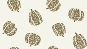 Floral Pumpkins Brown Large