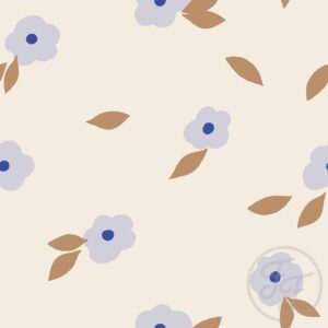 Little Flowers Purple Beige