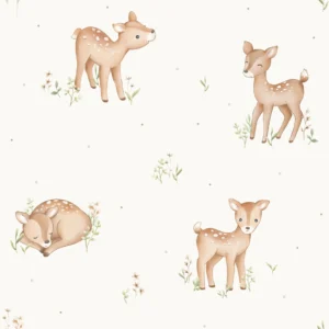 Fawn in Meadow Offwhite