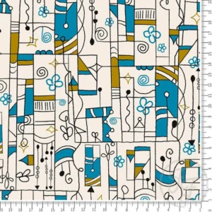 Analytical magic in curious blue and mustard