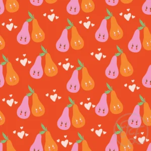 Perfect pear in shocking orange