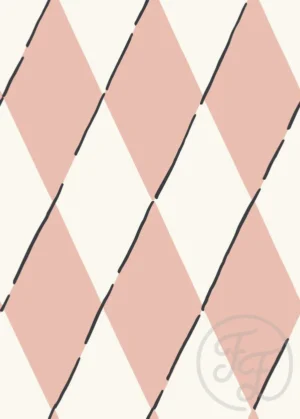 Diamond Plaid Peach Pink