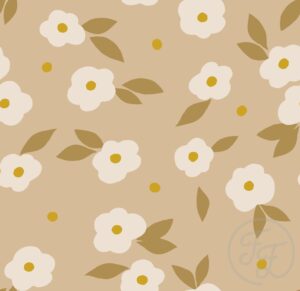 Flowers and Dots Light taupe
