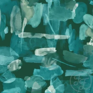 Abstract Painting Big Petrol Green