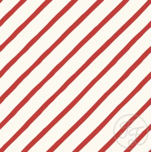 Candy Diagonal Stripe Cream Red