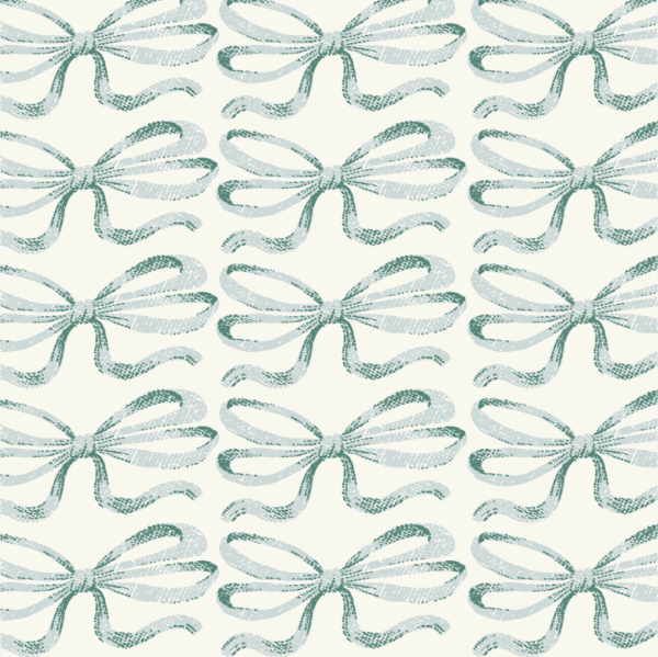 Vintage Bow Allover Blue