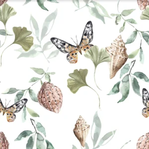 Shells & Leaves Off White
