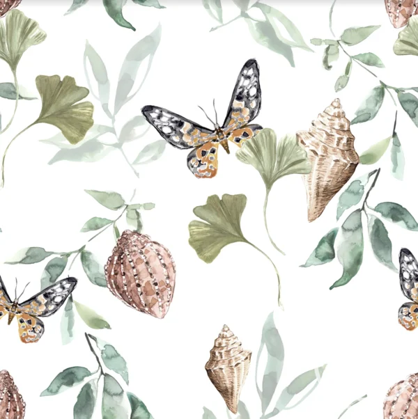 Shells & Leaves Off White