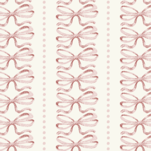 Vintage Bow Stripes Pink