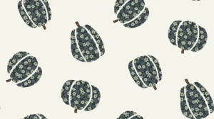 Floral Pumpkins Dark Small