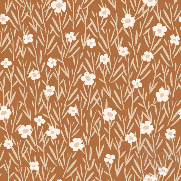 Frosty Flowers Brown