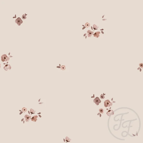 Cute Flowers Beige