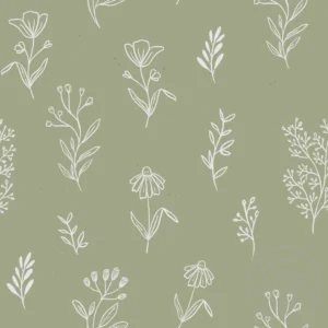 Flowers Outlines Green