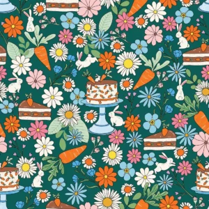 Carrot Cake in Deep Sea Green