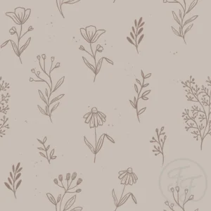 Flowers Outlines Brown