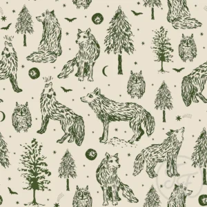 Wolves Busy Creamy Green