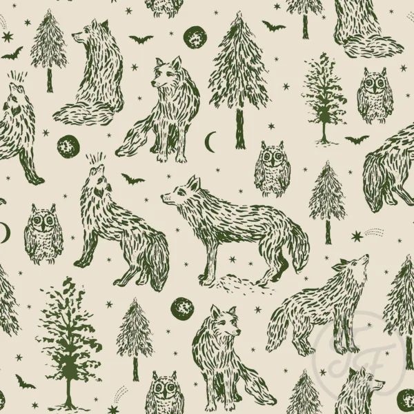 Wolves Busy Creamy Green