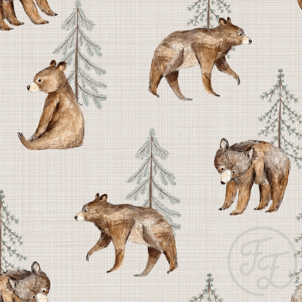 Bear and Tree Beige