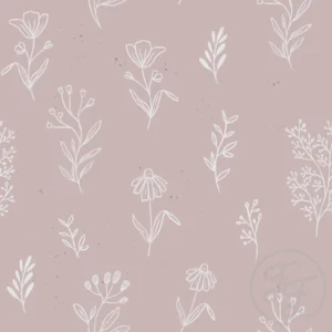 Flowers Outlines Oldrose