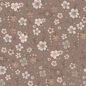 Retro Flowers Dark Brown