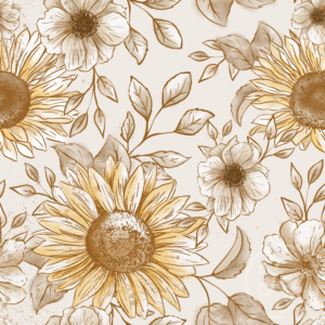Sunflowers Off White