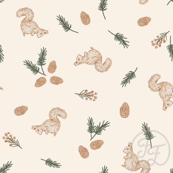 Squirrel & Pine Twigs