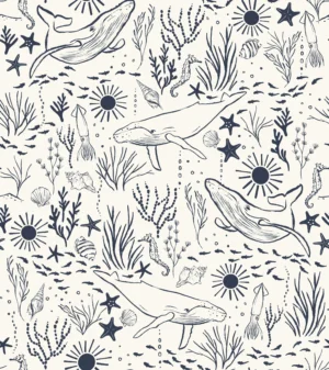 Under The Sea Navy Blue