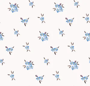 Myosotis Blue Offwhite
