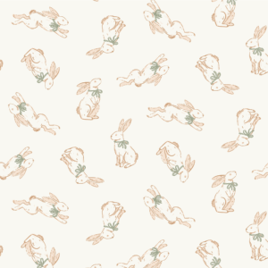 Minimalistic Spring Bunny with Green Bow