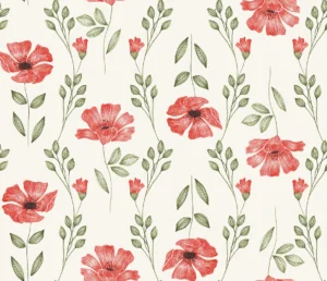 Poppy and Leaves