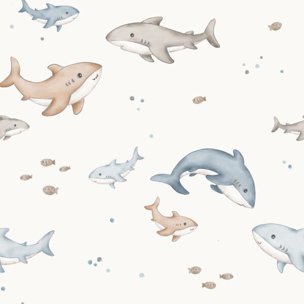 Shark and Baby Offwhite