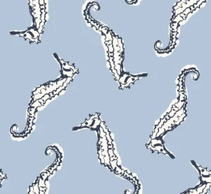 Dancing Seahorse Light Blue