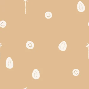 Tropical Shapes Beige Offwhite